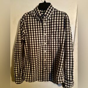 J. Crew Black and White Gingham Shirt